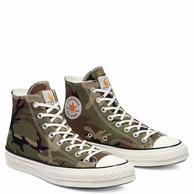 Férfi Converse x Carhartt WIP Chuck 70 Magasszárú Cipő CO7198063 Zöld/Camo